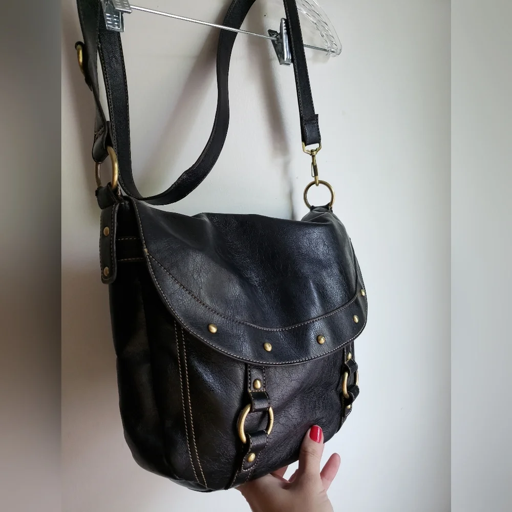 NWOT nine west leather extra large duffle purse - Picture 10 of 16